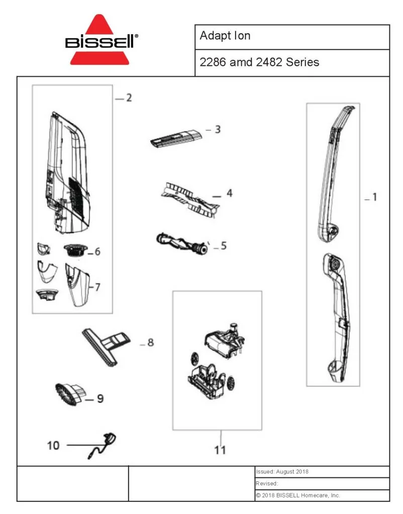 bissell cleanview parts diagram