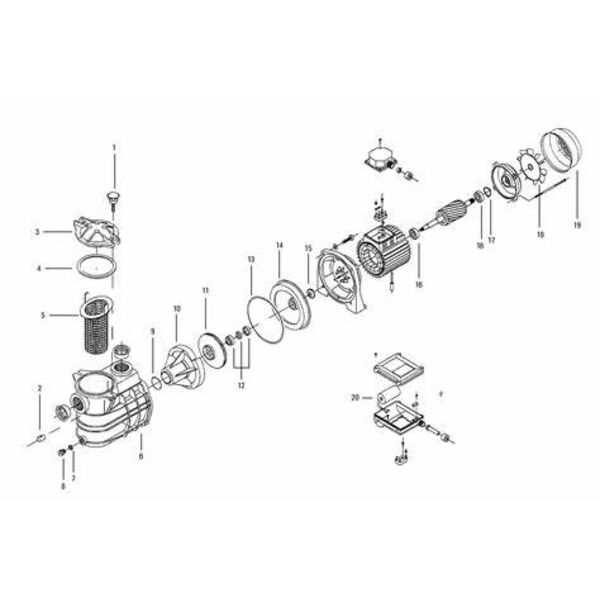 hayward super ii pump parts diagram