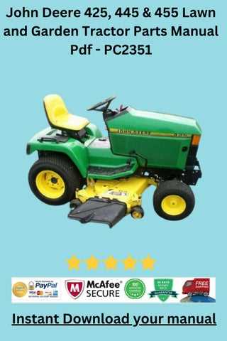 john deere 425 parts diagram