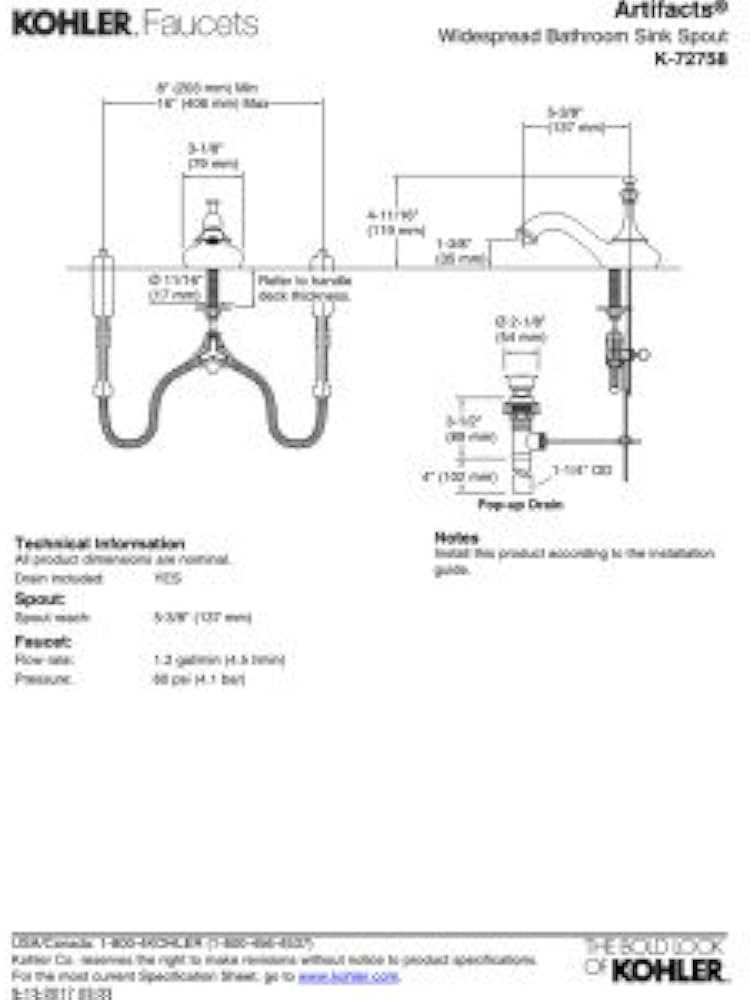 kohler faucet parts diagram