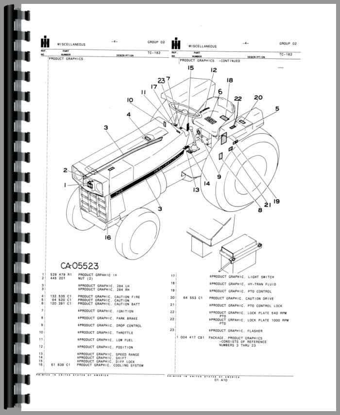 international tractor parts diagram