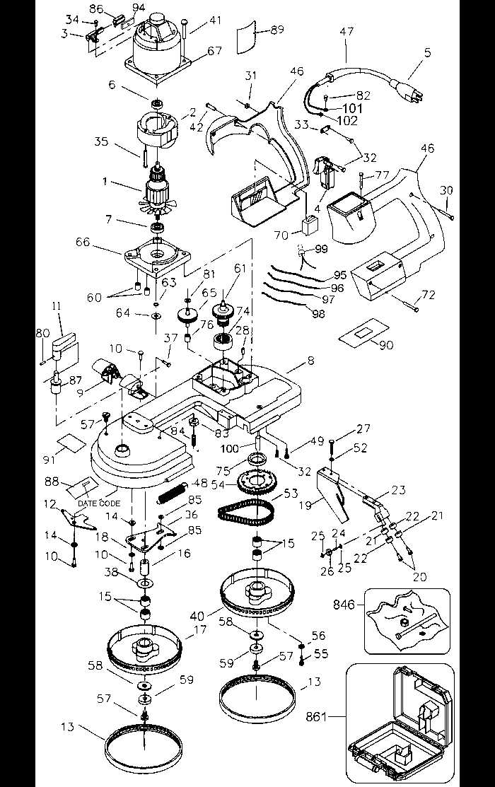 craftsman 10 inch band saw parts diagram