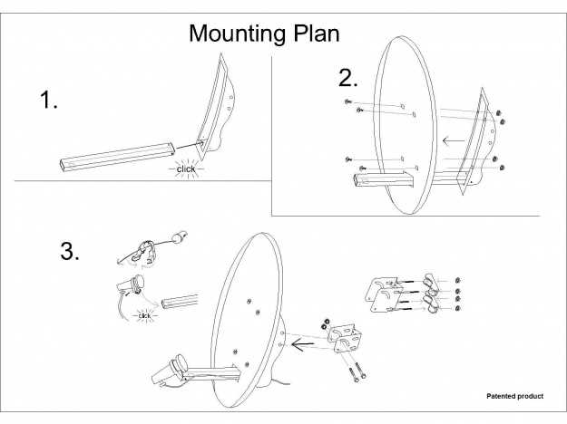 satellite dish parts diagram