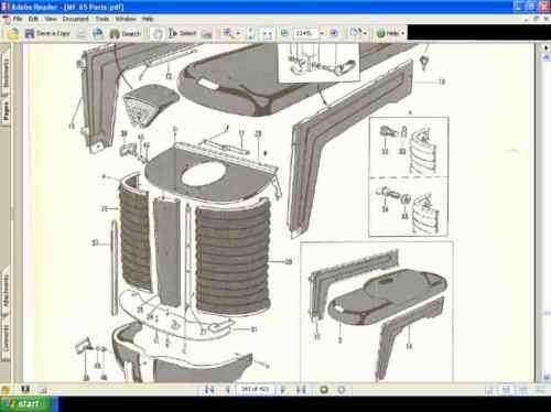 massey ferguson 65 parts diagram