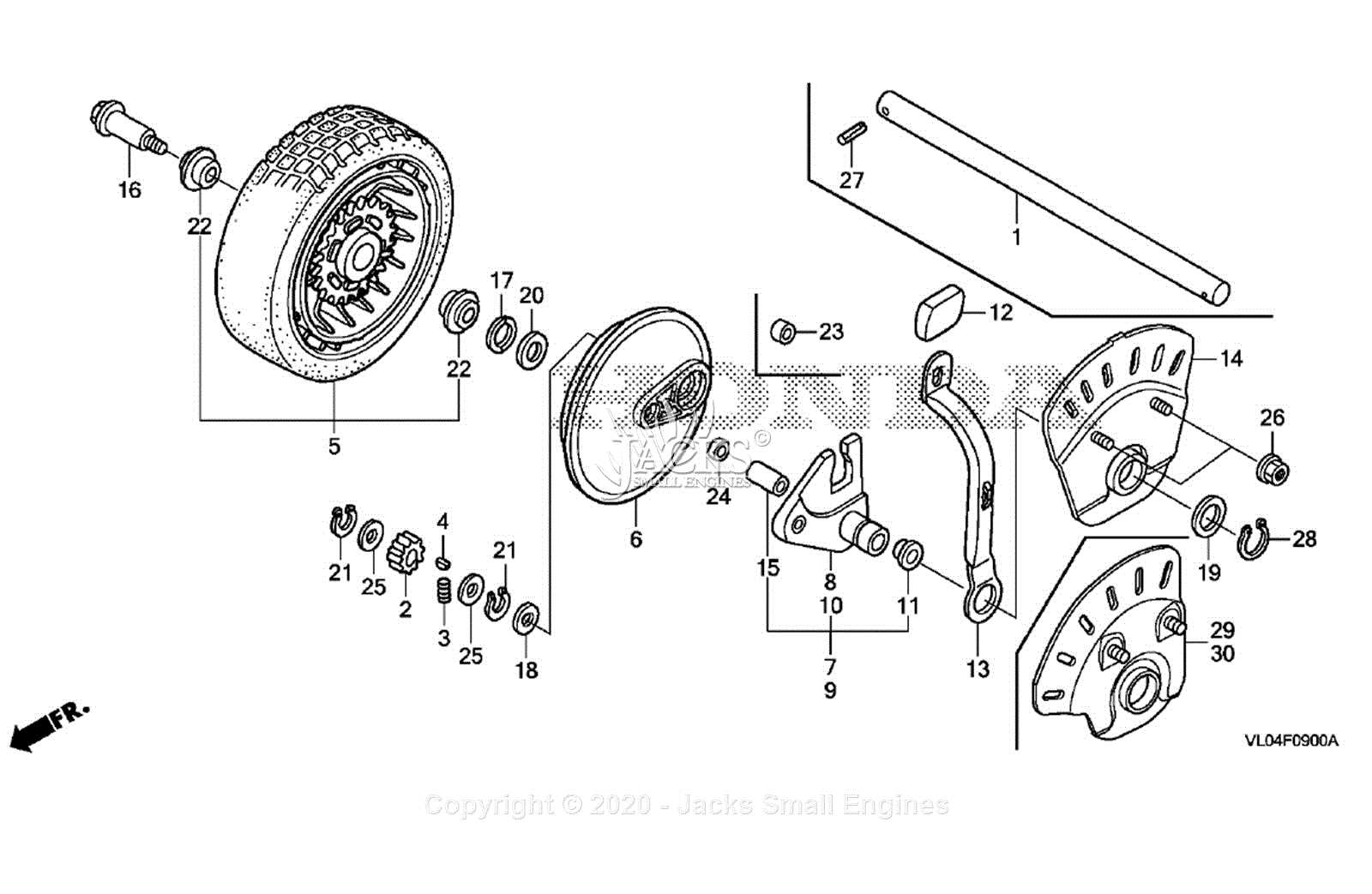 honda hrr216k9vkaa parts diagram