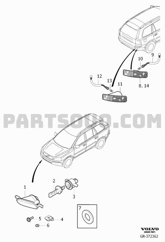 volvo xc90 parts diagram