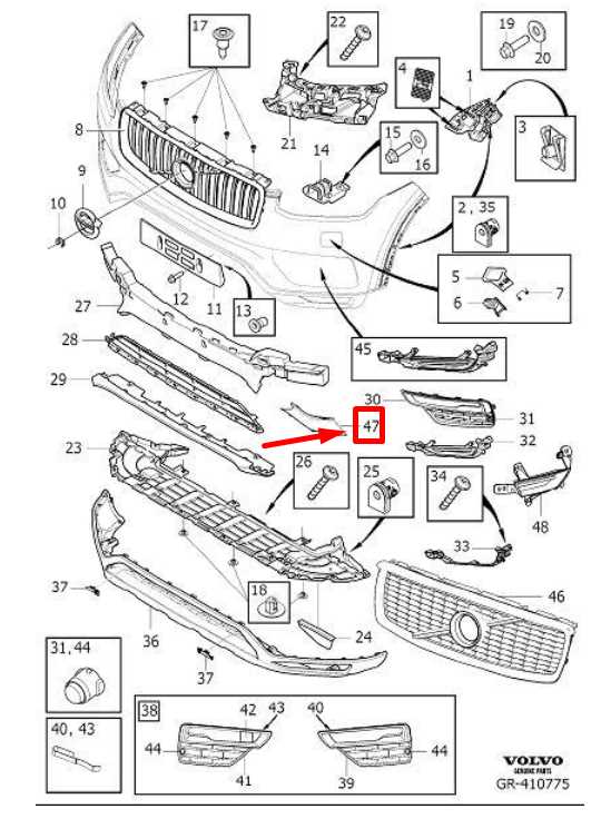 volvo xc90 parts diagram