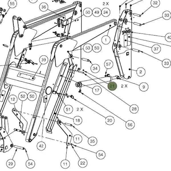 john deere 640 loader parts diagram