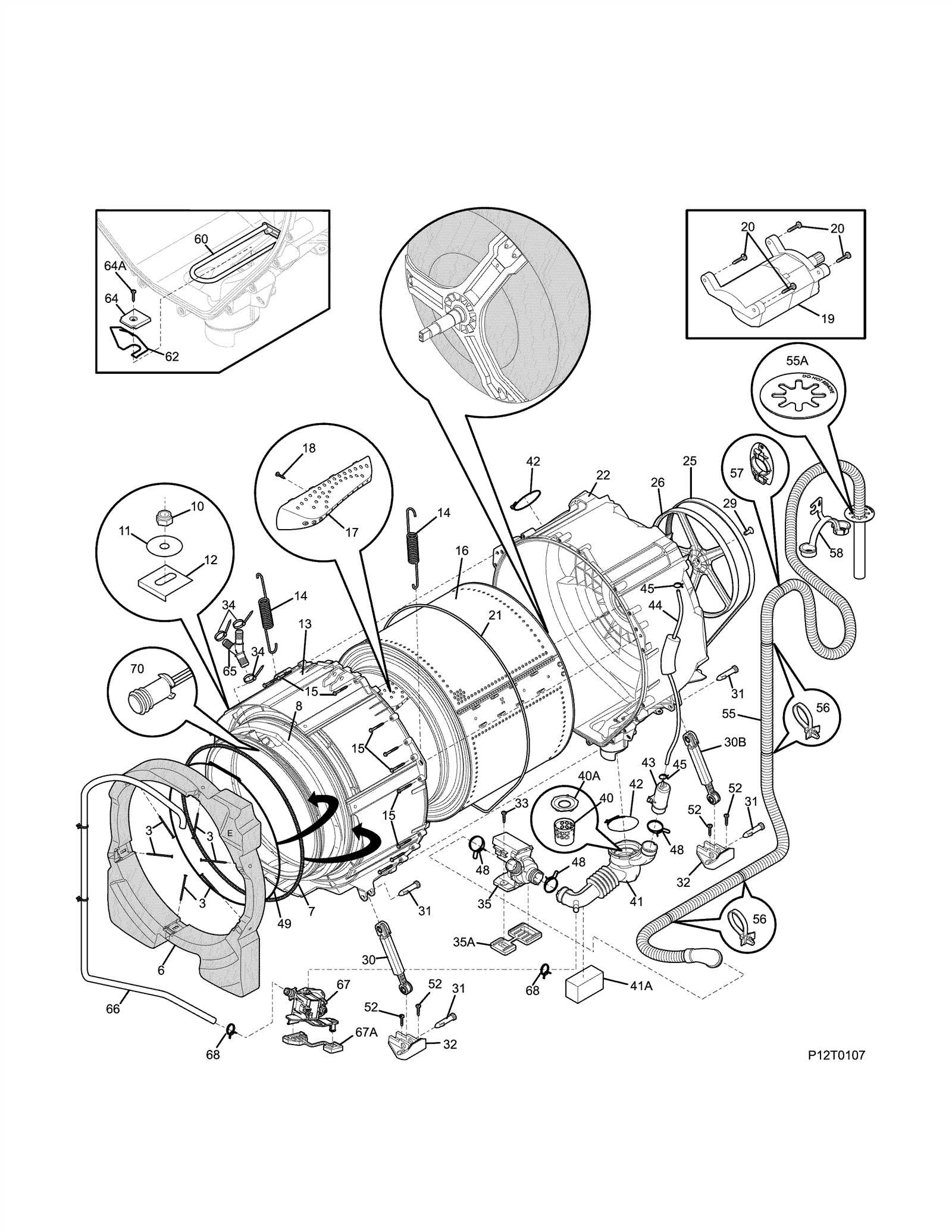 kenmore series 90 washer parts diagram