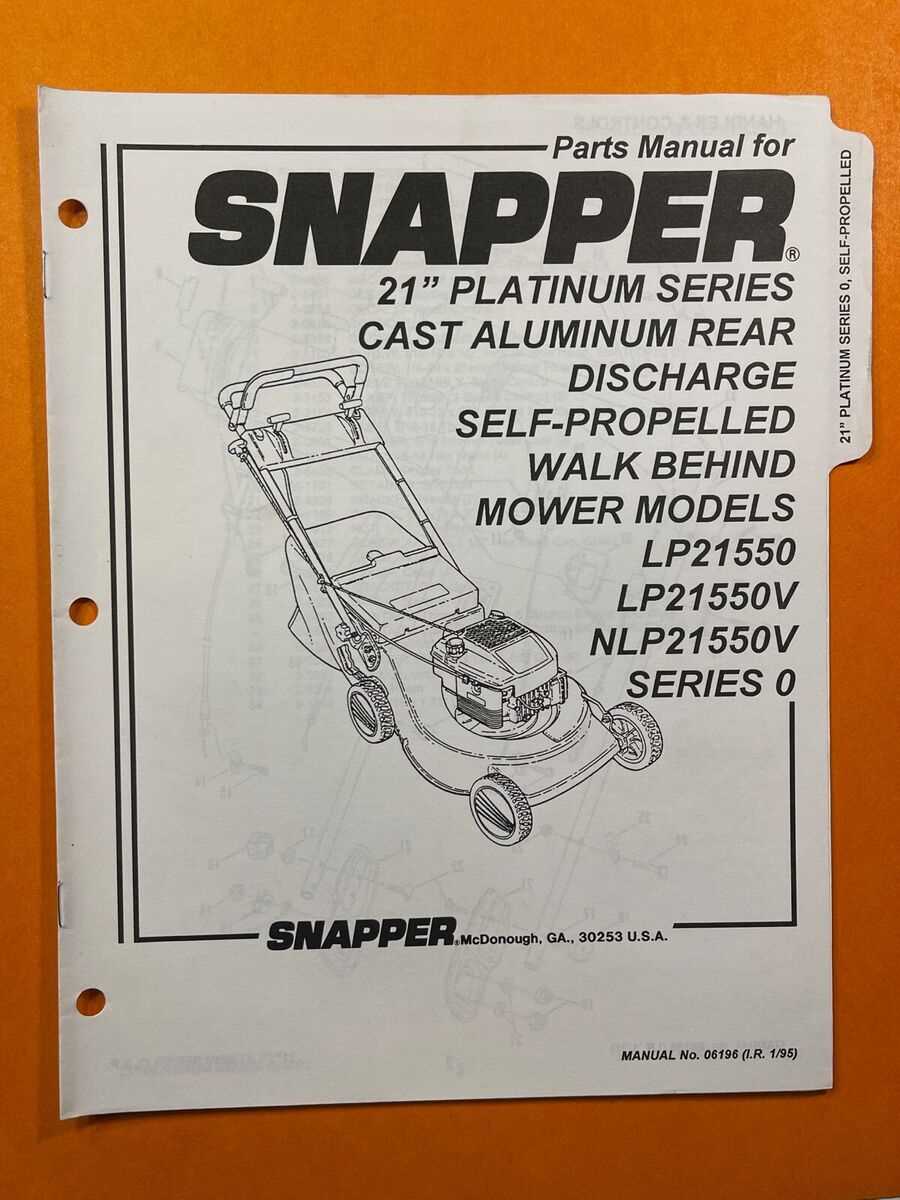 walk behind snapper self propelled lawn mower parts diagram