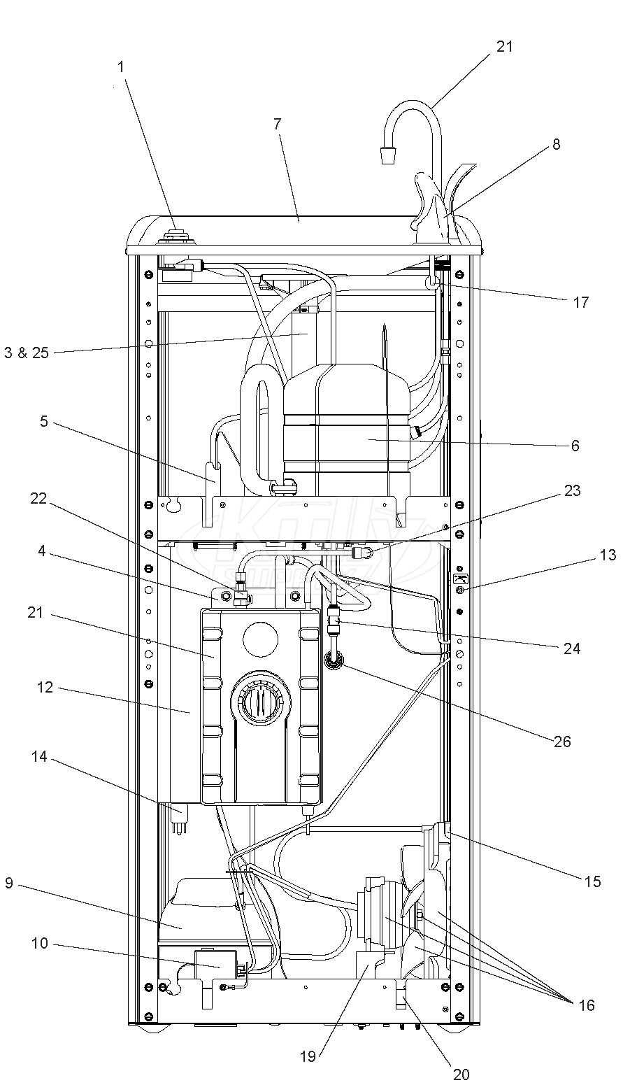 water fountain parts diagram