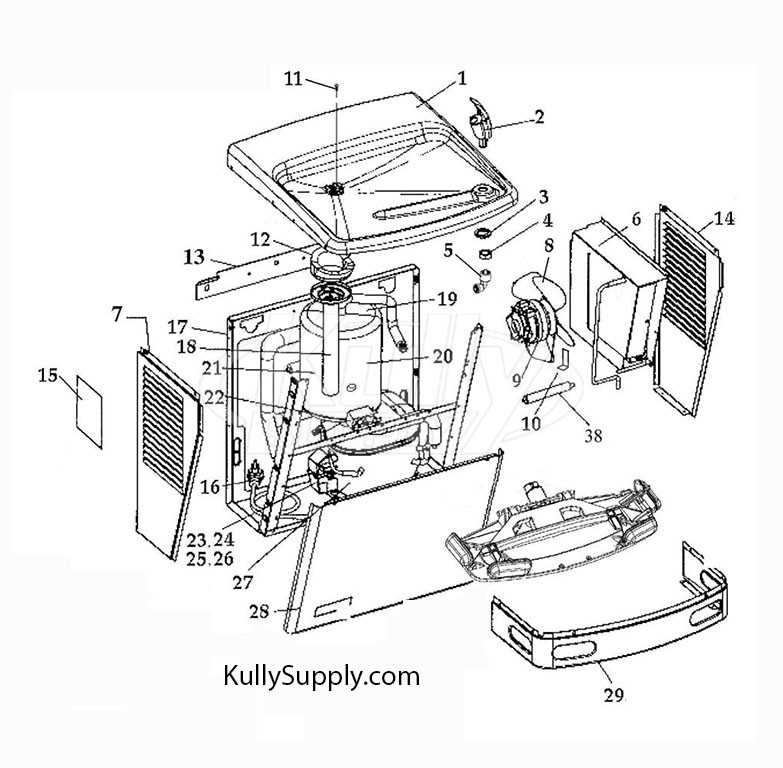 water fountain parts diagram