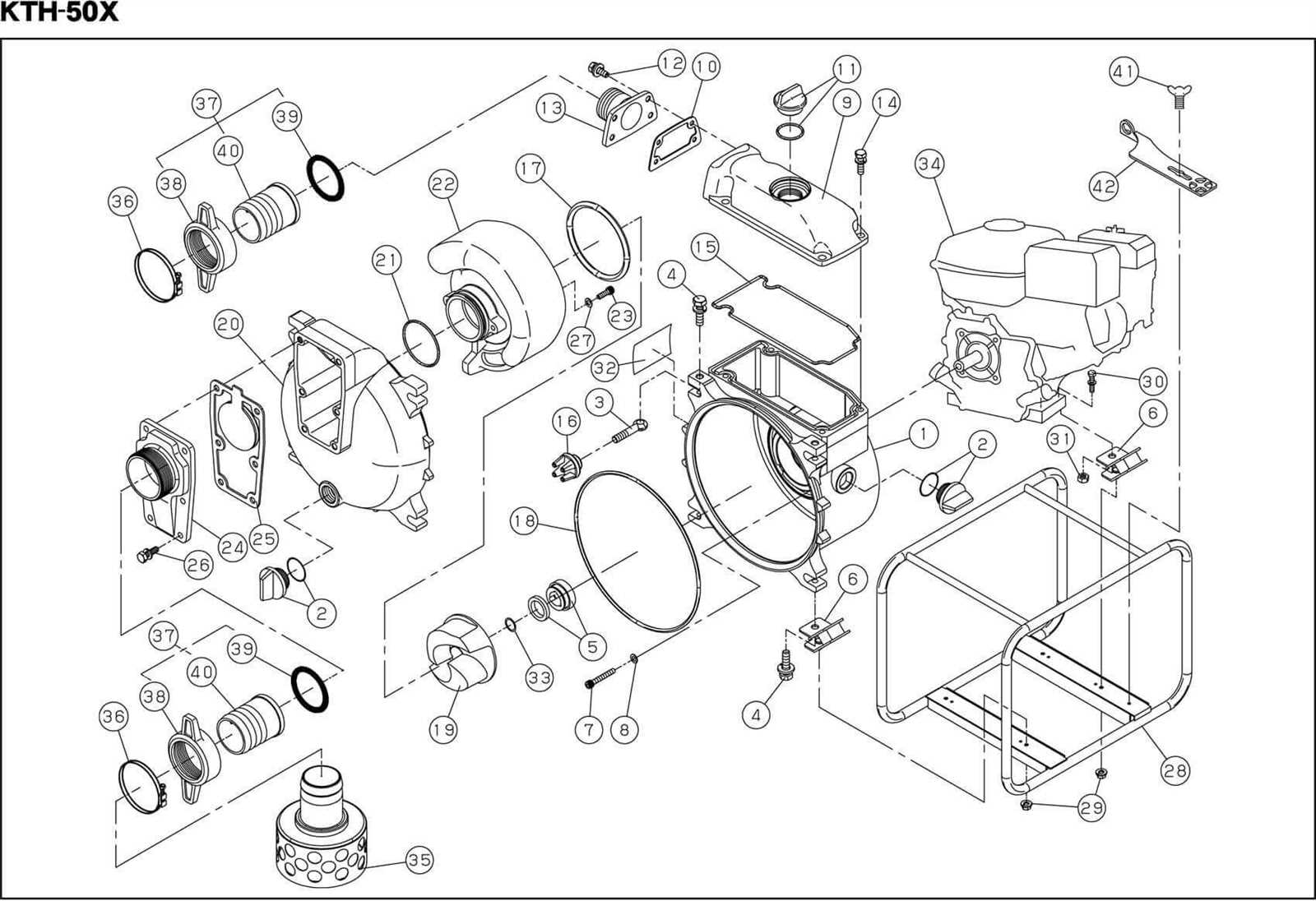 water pump parts diagram