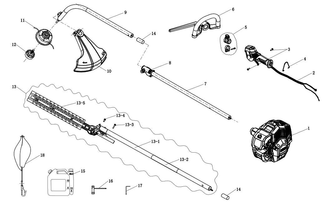 weed eater parts diagram