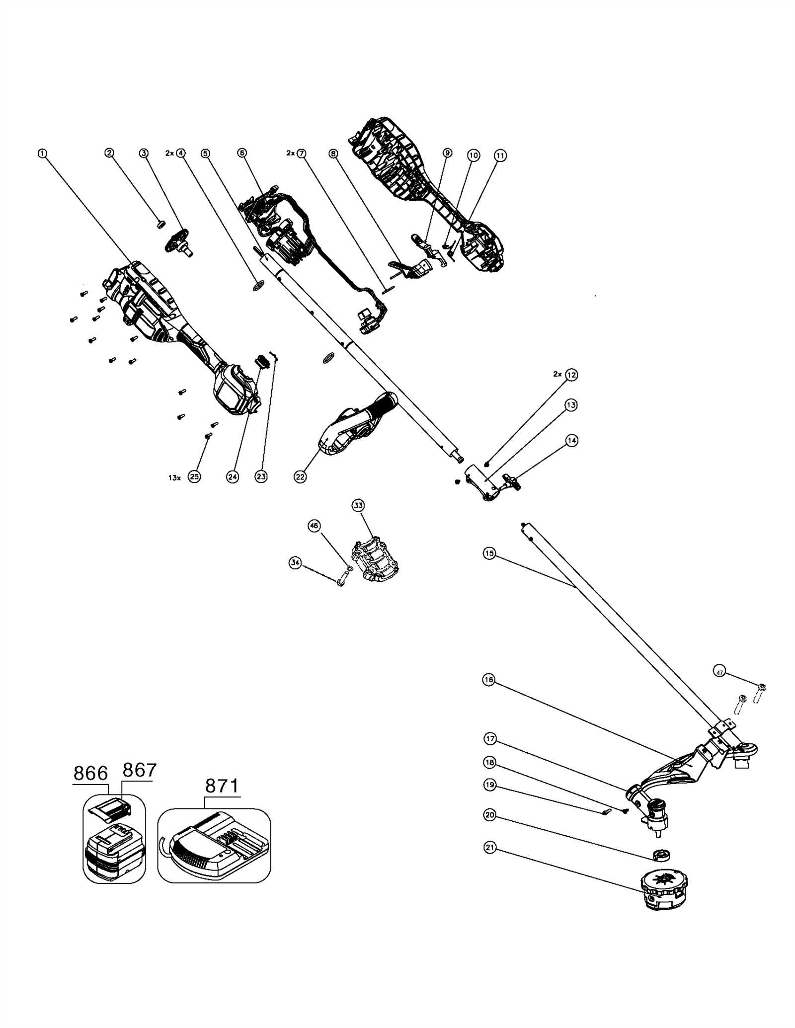 weed wacker parts diagram