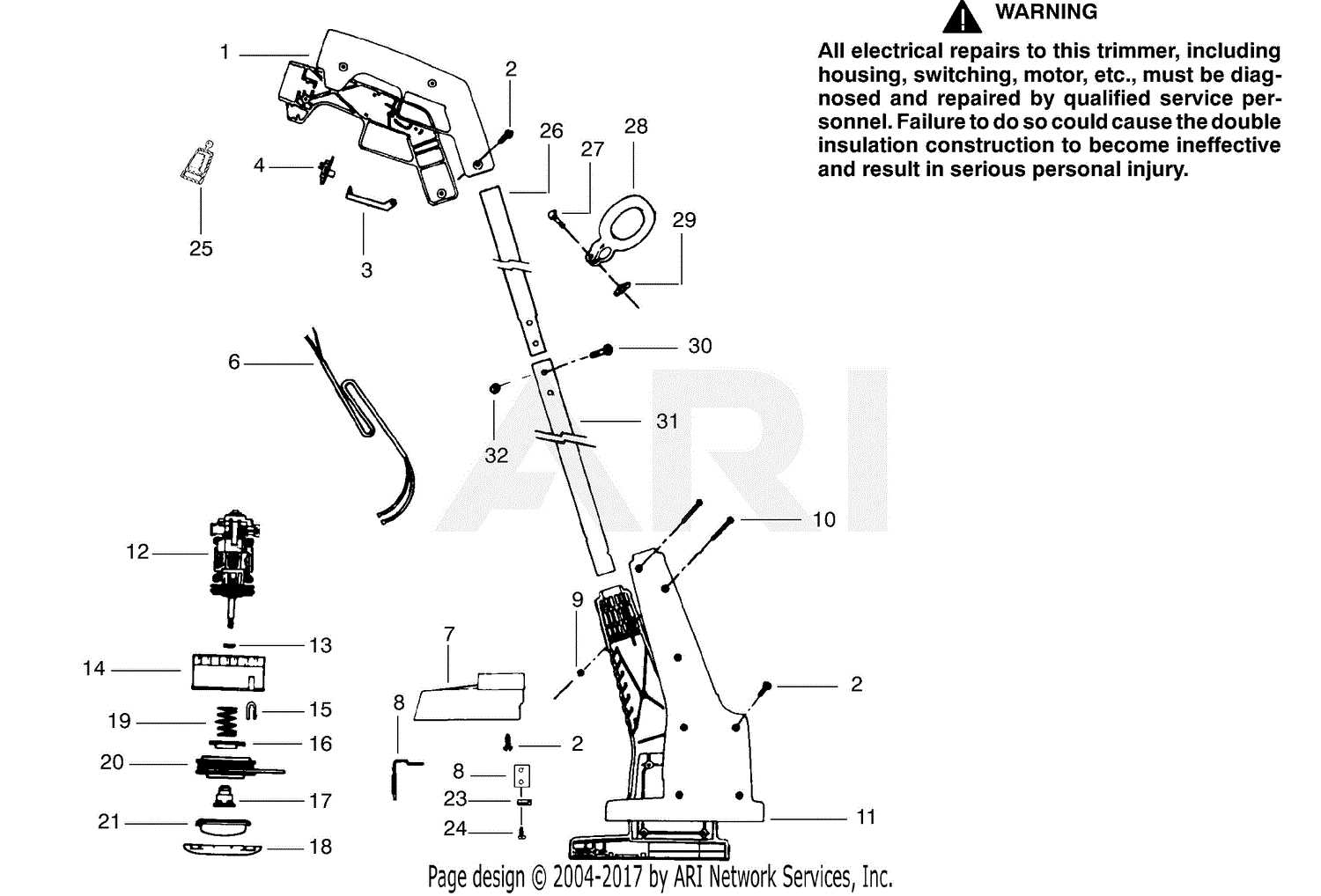 weed wacker parts diagram
