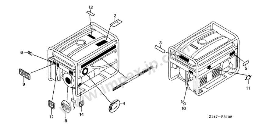 westinghouse generator parts diagram