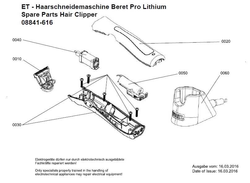 Wahl Clipper Parts Diagram Guide for Easy Maintenance and Repairs