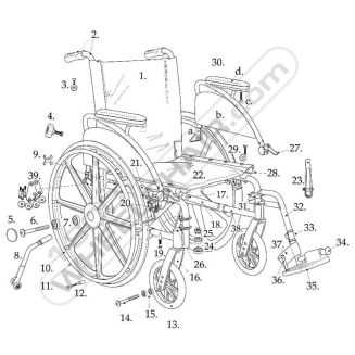 wheelchair diagram parts