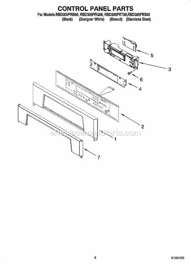 whirlpool electric range parts diagram