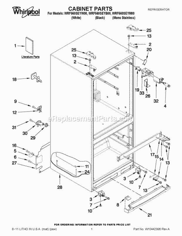 whirlpool refrigerator ice maker parts diagram