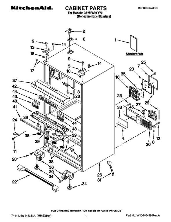 whirlpool side by side refrigerator parts diagram