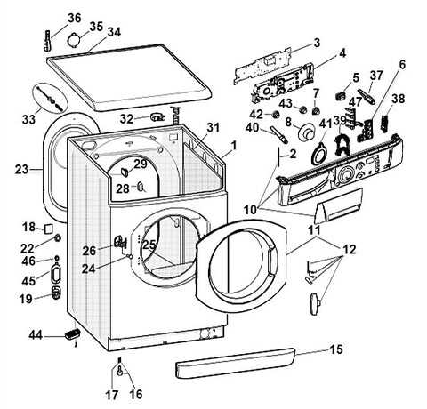 whirlpool washing machine parts diagram