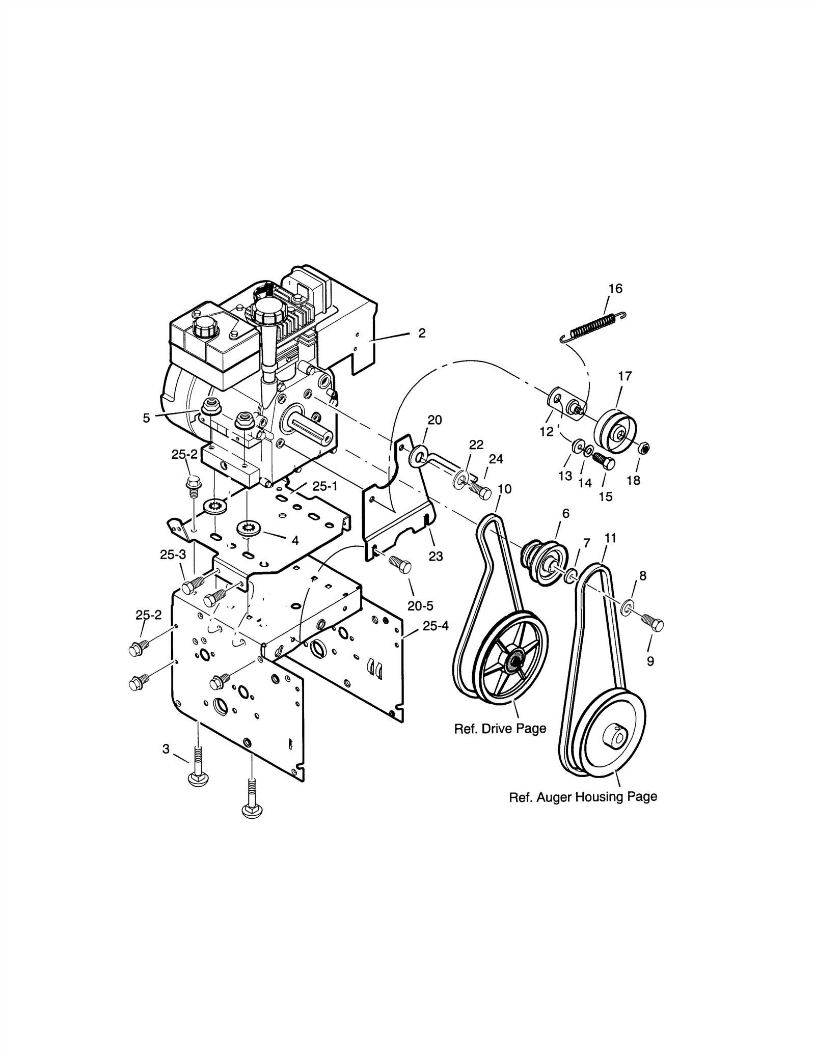 24 inch craftsman snowblower parts diagram