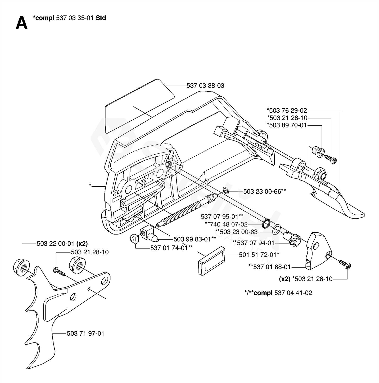 husqvarna 440 parts diagram