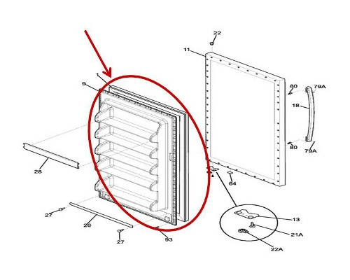 kenmore refrigerator model 253 parts diagram