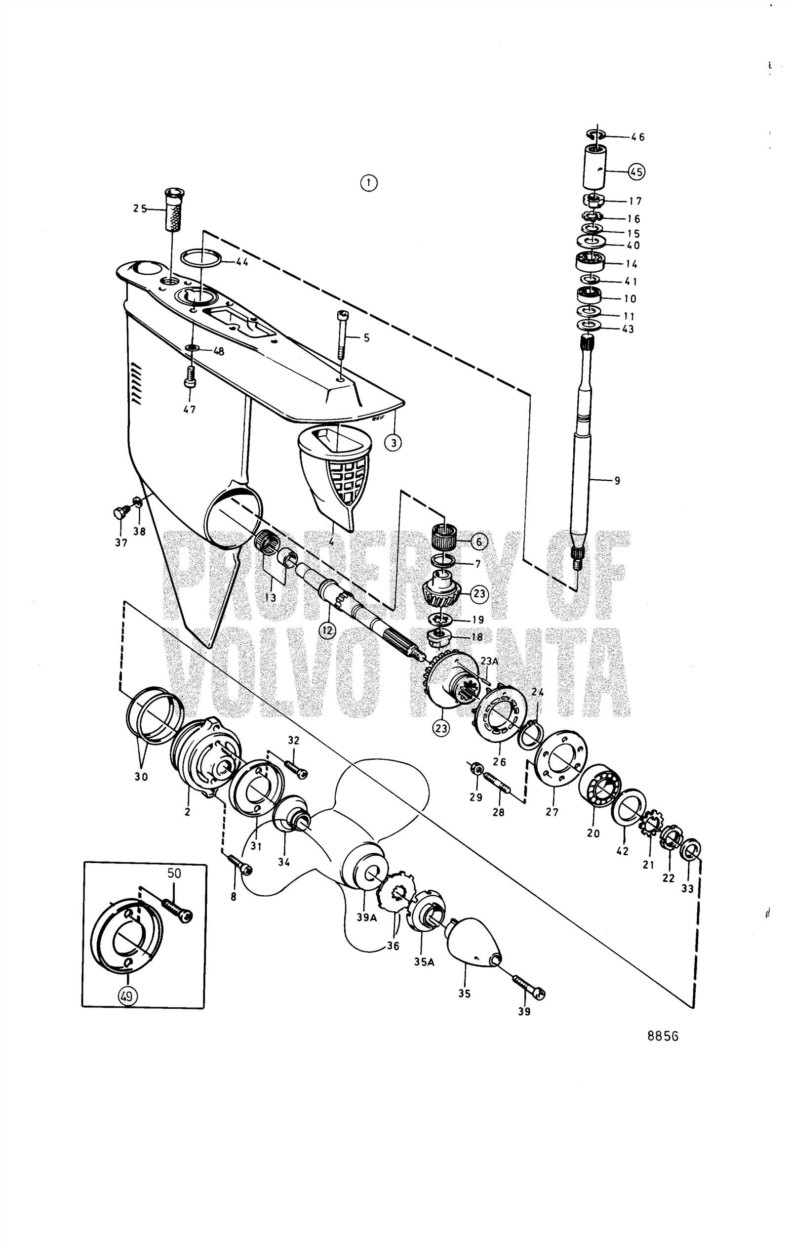 volvo penta outdrive parts diagram