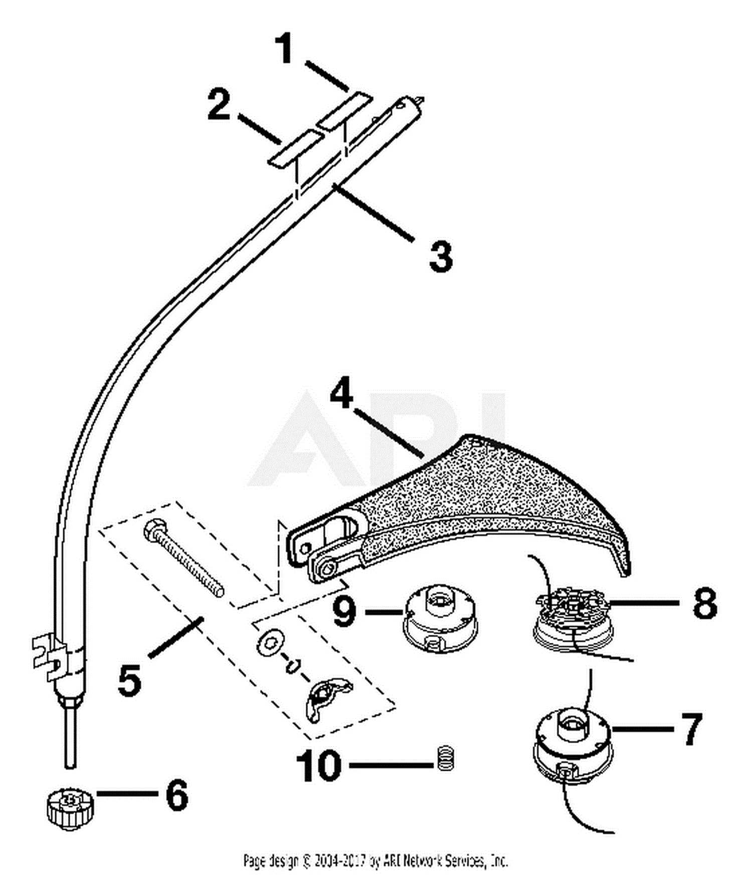 ryobi trimmer parts diagram