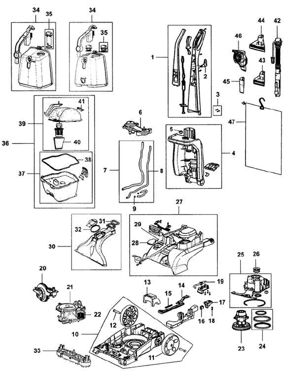 hoover power scrub parts diagram