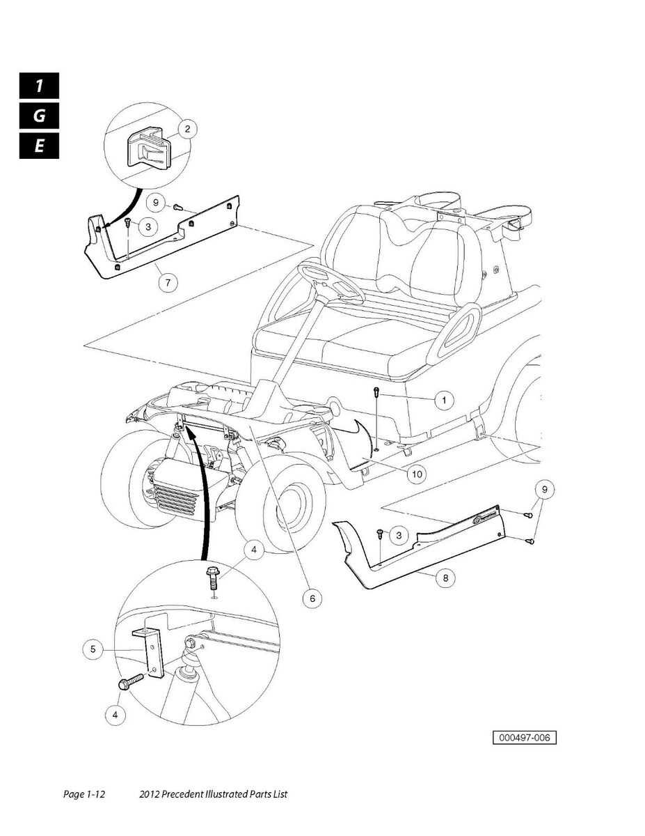 club car precedent parts diagram