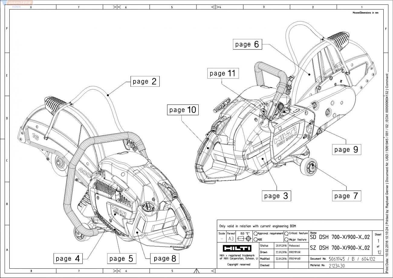 hilti dsh 900 x parts diagram