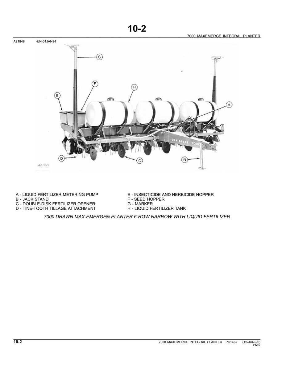 jd 7000 planter parts diagram