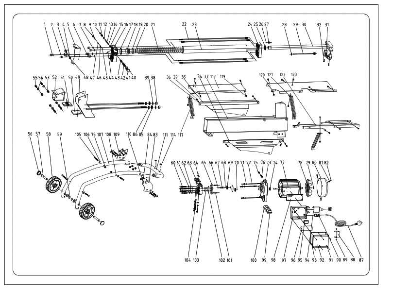 log splitter parts diagram