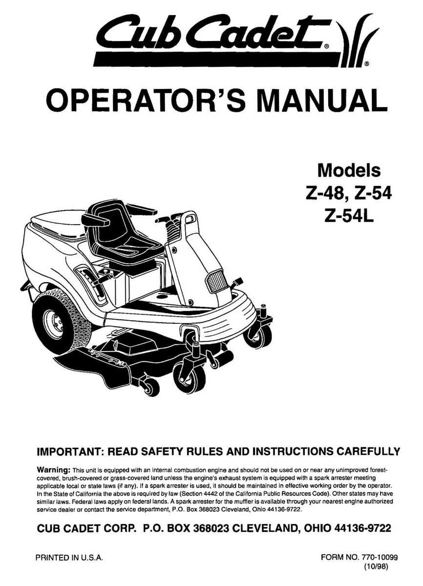 cub cadet zt1 54 parts diagram