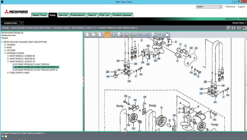 mitsubishi forklift parts diagram