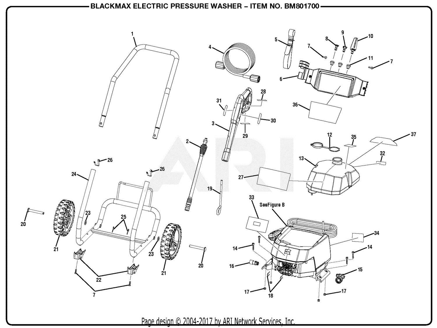 yamaha ma190 pressure washer parts diagram