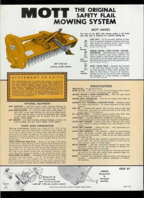 mott flail mower parts diagram