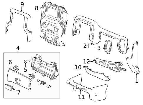 truck interior silverado interior parts diagram