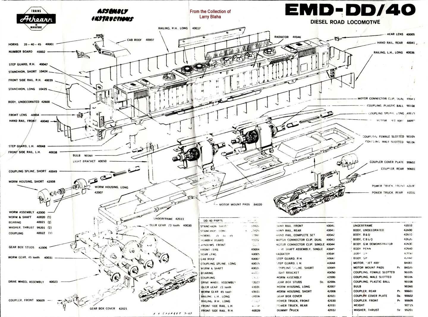 Lionel Parts List and Exploded Diagrams for Model Train Enthusiasts