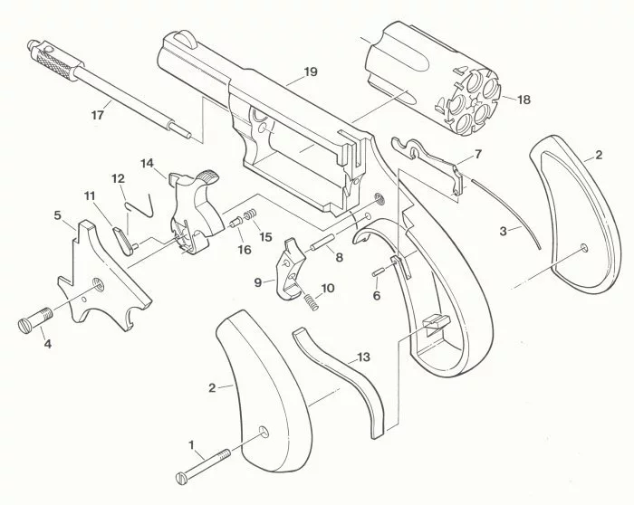 parts of a revolver diagram