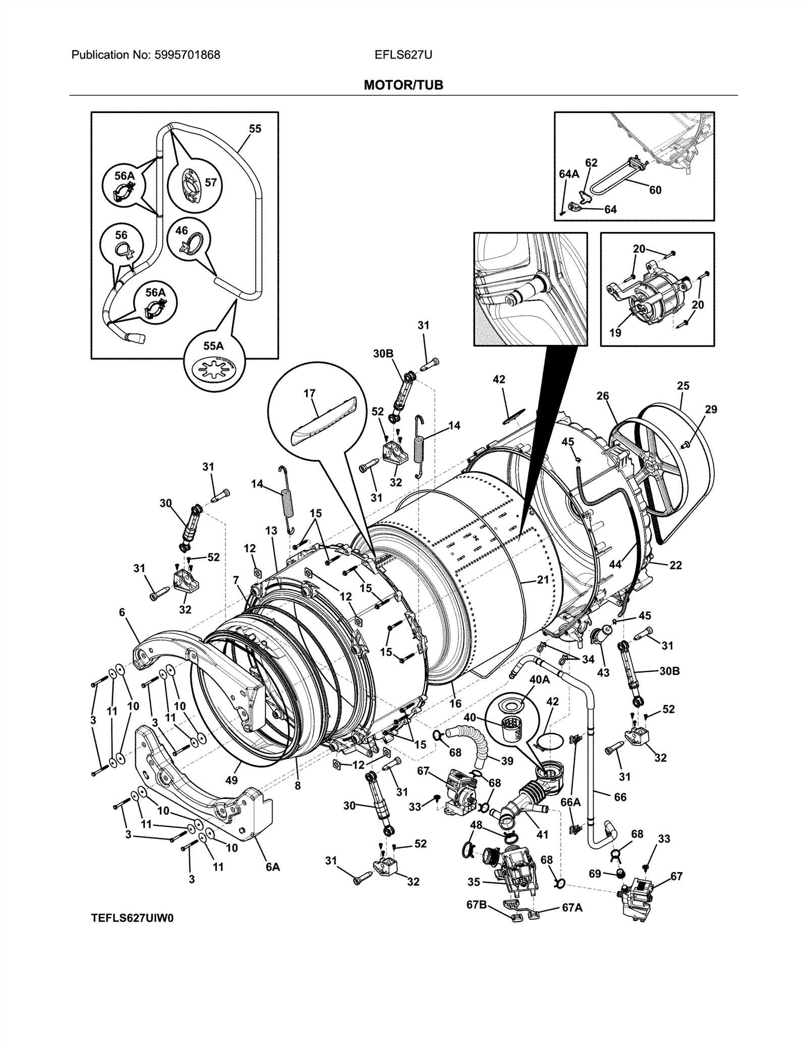 electrolux washer parts diagram