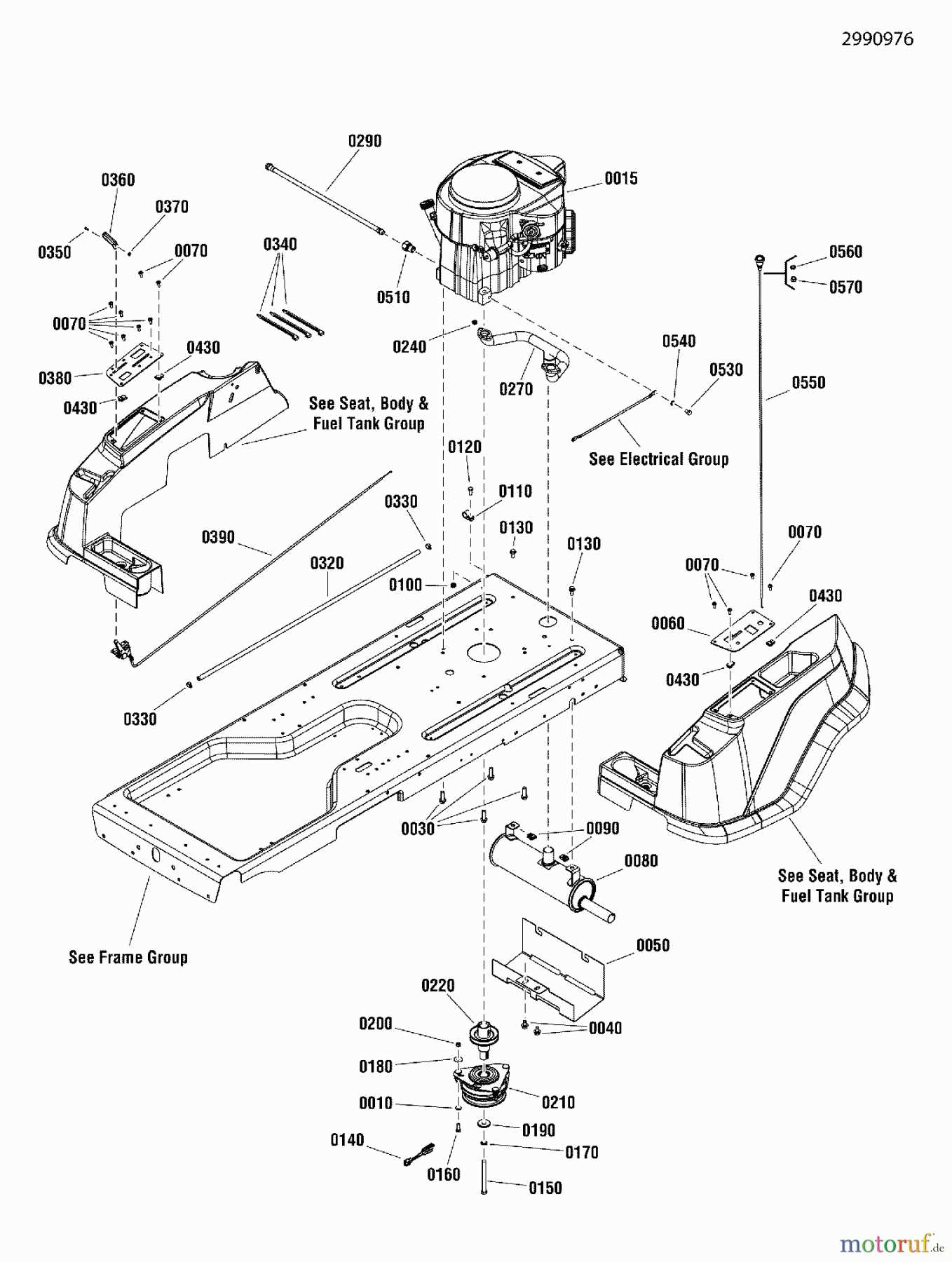 zero turn mower parts diagram