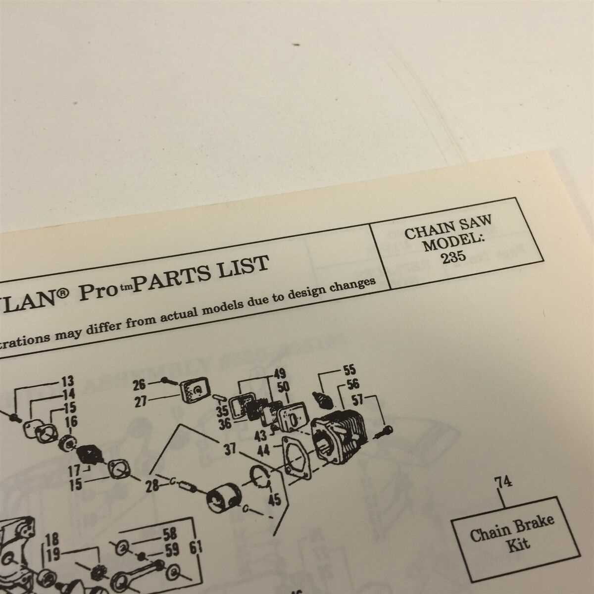 craftsman chainsaw parts diagram