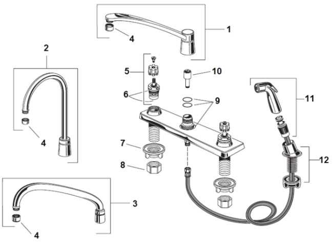 glacier bay faucet parts diagram