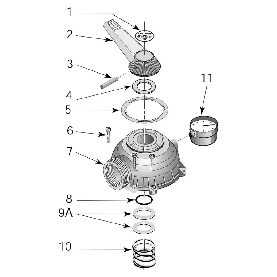 sta rite pool filter parts diagram