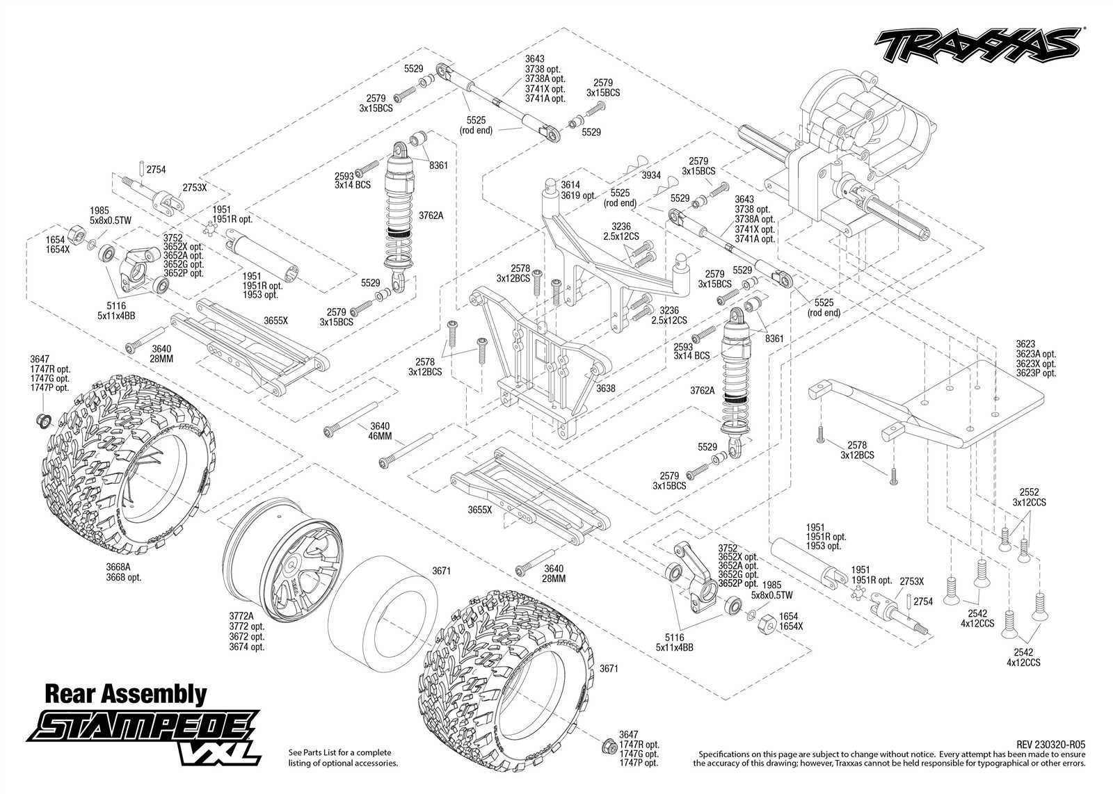 traxxas stampede 4x4 parts diagram